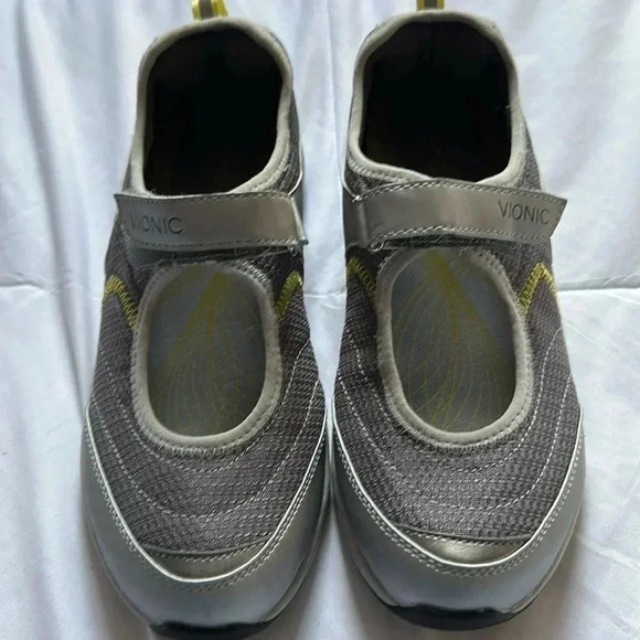Vionic Sunset Gray Fabric Adjustable Mary Jane Athletic Sneaker 8.5 - Picture 2 of 7